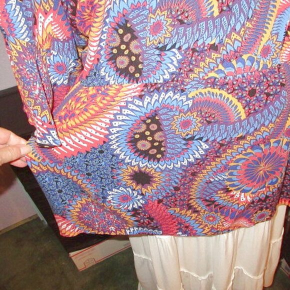 Maeve Anthropologie Elly Wrap Blouse Size 3X Kimono Tunic Asymmetrical Artsy NEW - Picture 12 of 14